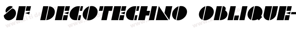 SF DecoTechno Oblique字体转换